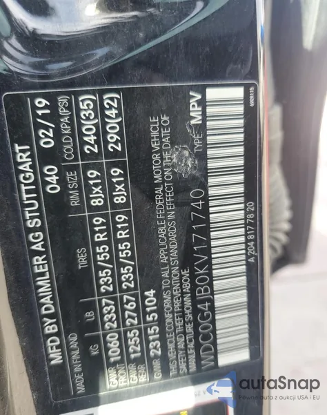 WDC0G4JB0KV171740